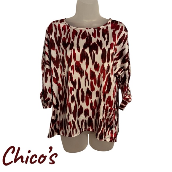 Chico's Tops - Chico's Bold Print 3/4 Sleeve Blouse SIZE: SMALL #2